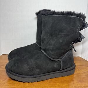UGG Women's Bailey Bow II 1016225 Black Boots Size 9